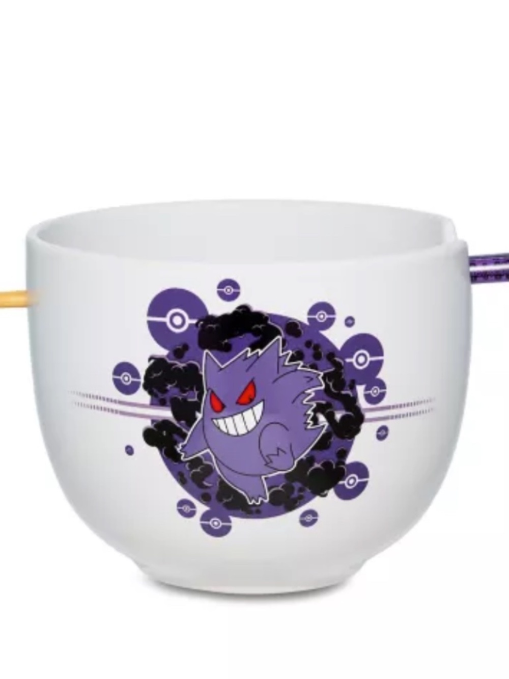 Pokemon Gengar 20oz. Ceramic Ramen Bowl with chopstick